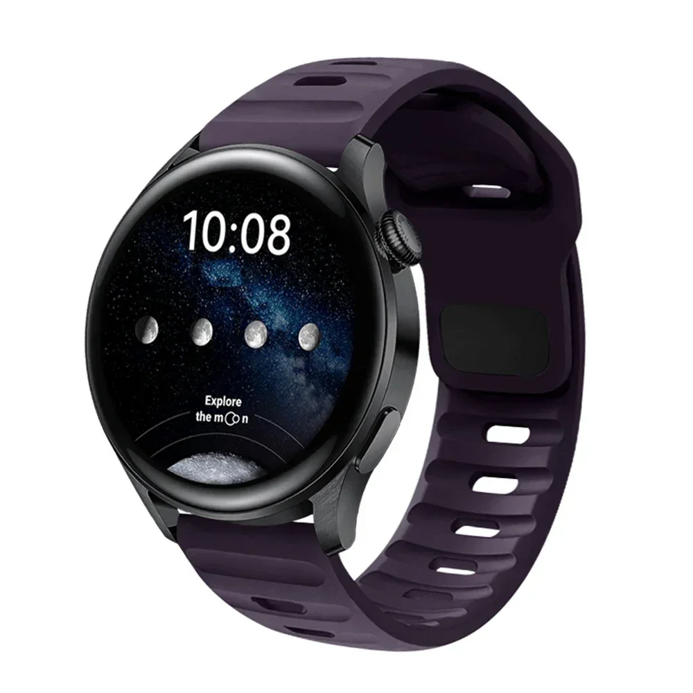 Versatile 22mm Silicone Smartwatch Strap - Premium Watchband Bracelet
