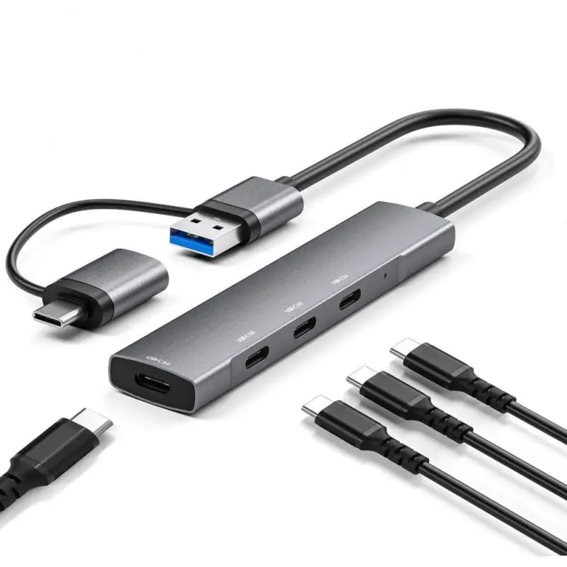 

RYRA Fast Charging 4-in-1 Type-C Hub USB 3.0 Type C Portable Usb Splitter USB-C Hub For Laptop USB Hub Pc Macbook Accessories