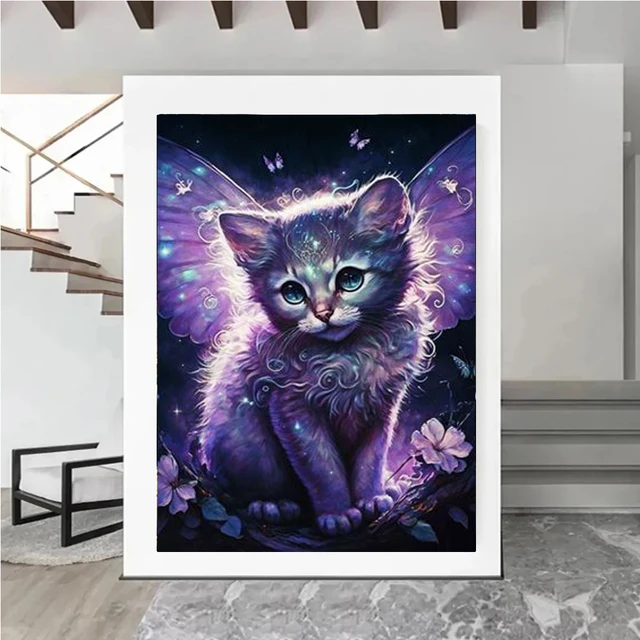 30x40cm 5d Diamond Painting Cat,diamond Embroidery Animal,diamond