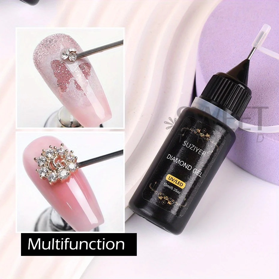 10ml Nail Rhinestone Adhesive Glue For Stick The 3D Decorations DIY Super Strong Nail Art Crystal Gems Jewelry Edge-Sealing Gel