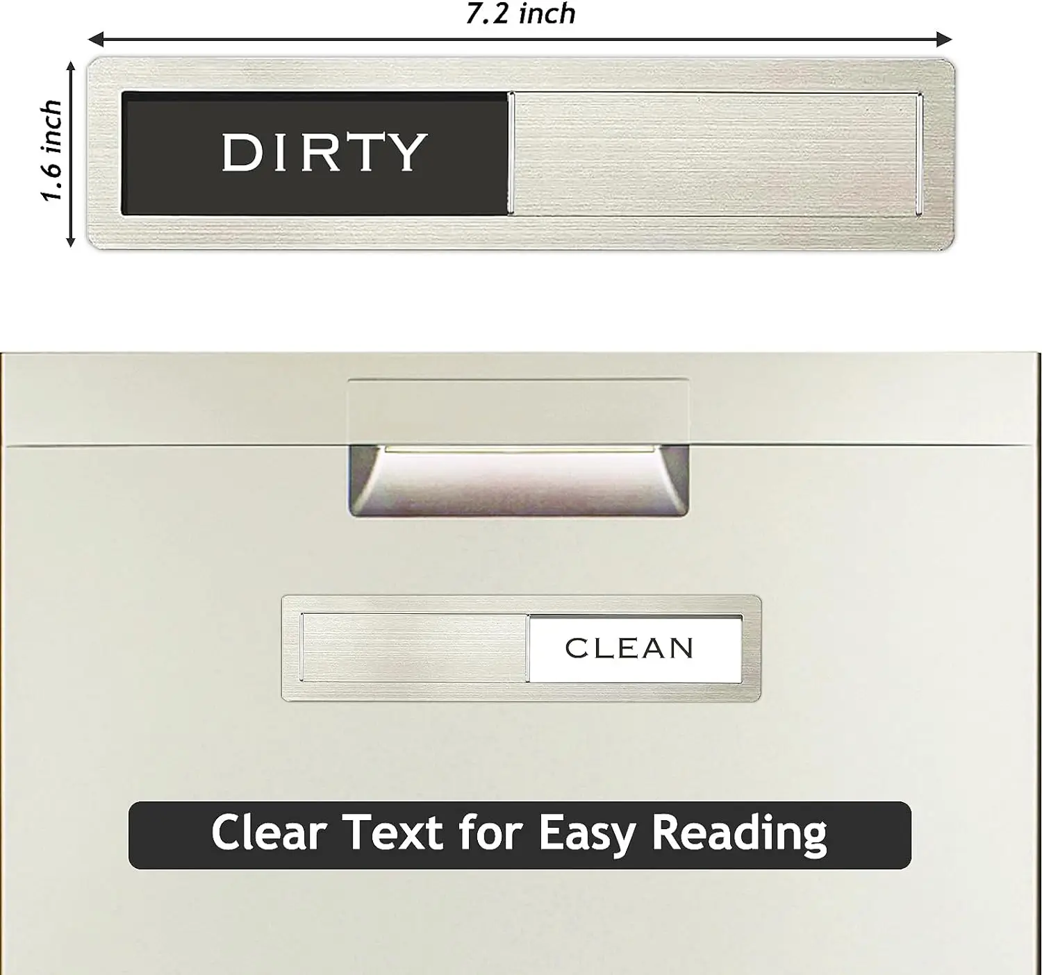 Dishwasher Magnet Clean Dirty Sign Non-Scratch Kitchen Decor