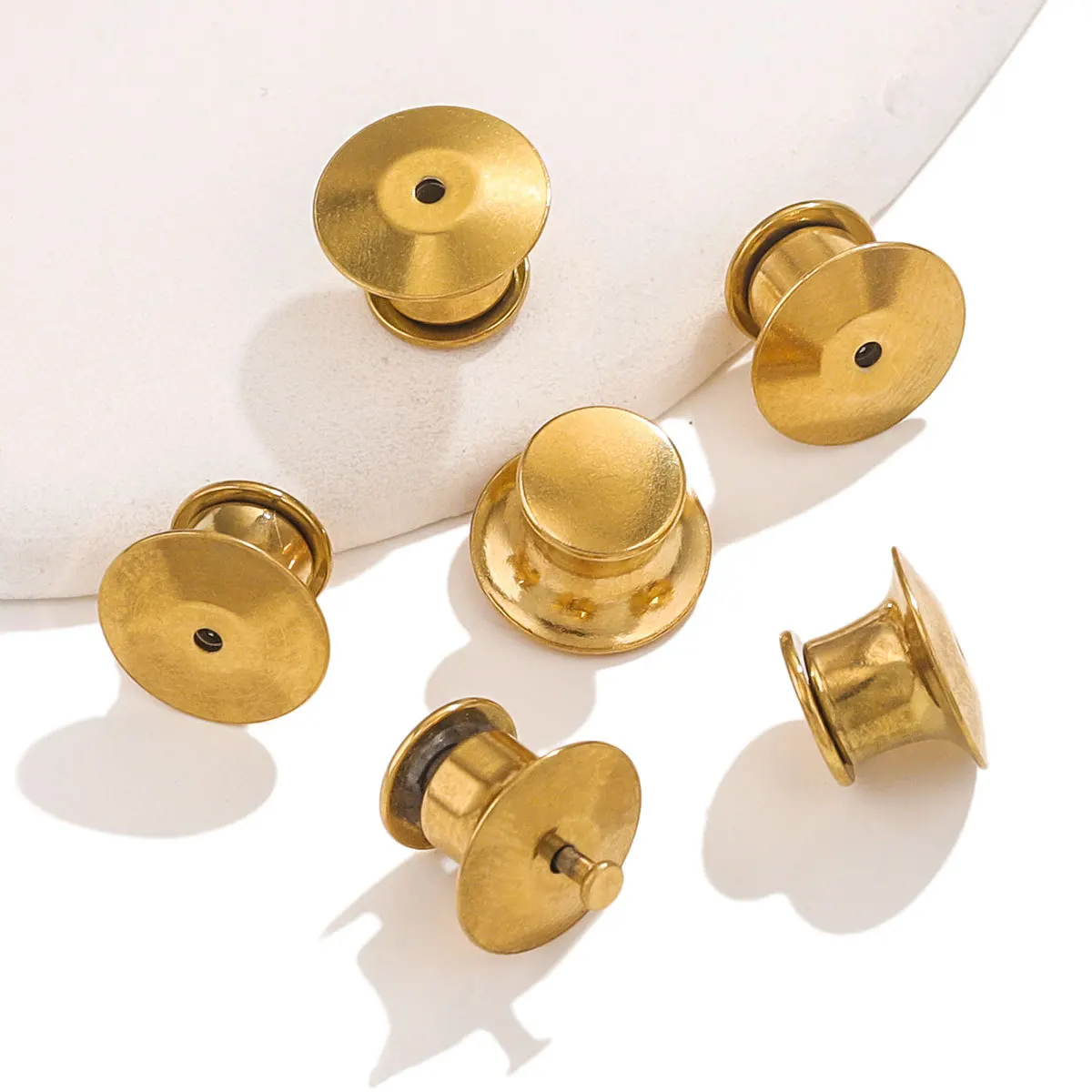Stainless Steel Earring Back Plug Earring Settings Base Ear Stud Back Earring Stopper For DIY Jewelry Making Supplies 2