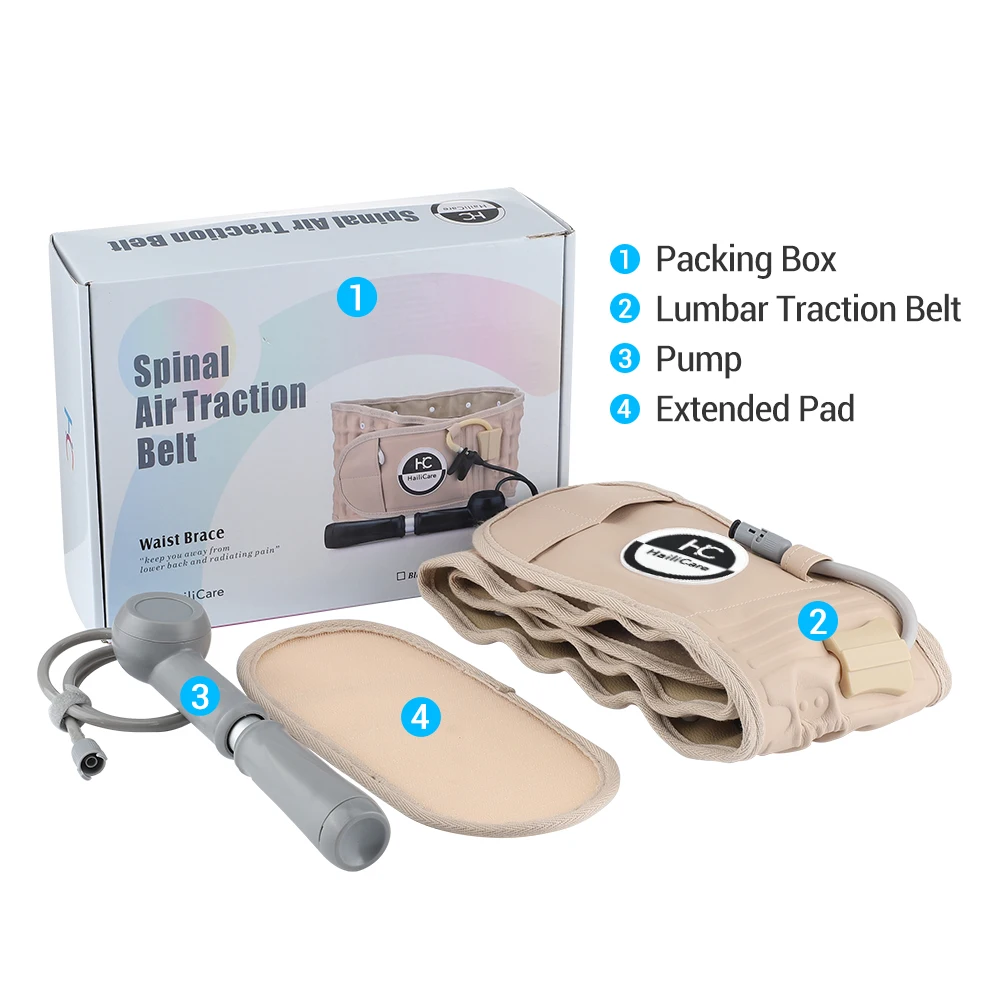 Inflatable Waist Belt Massager Adjustable Decompression Back Belt Lumbar Support