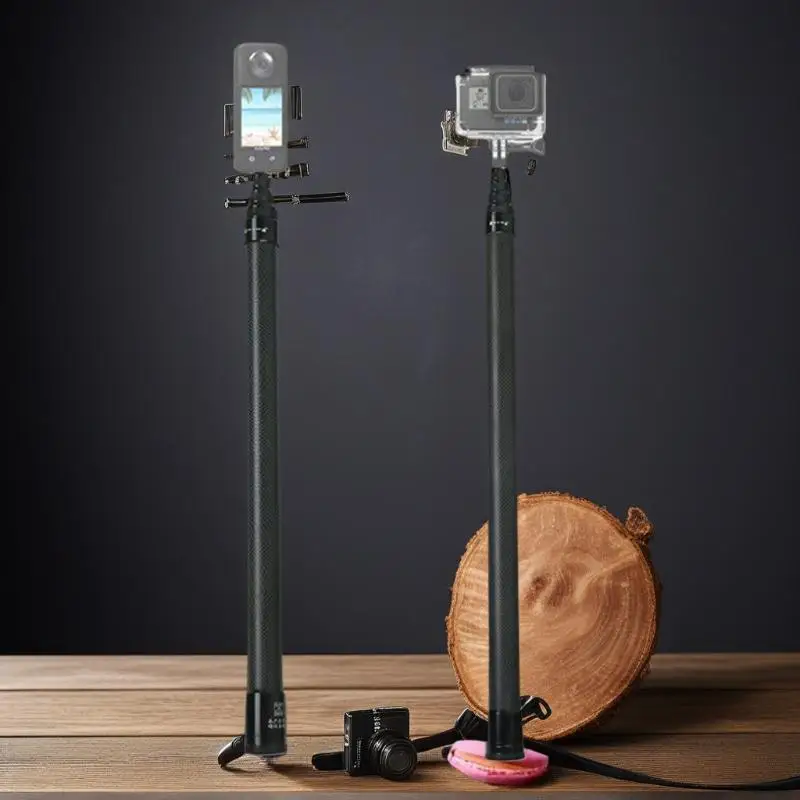 Asta per selfie ultra lunga e invisibile in fibra di carbonio con estensione per fotocamera_voghion.com