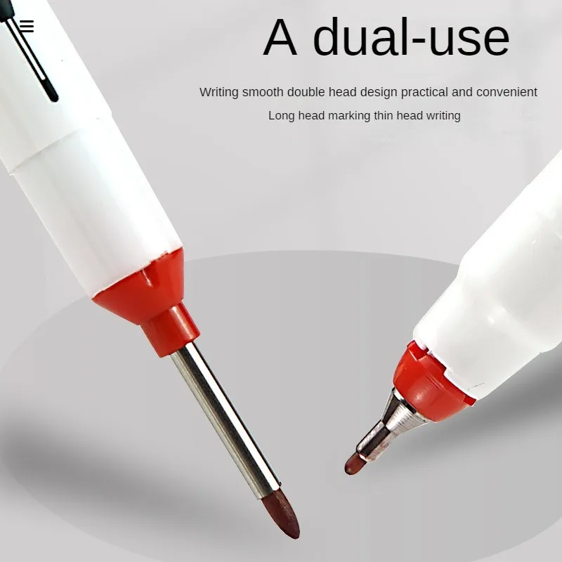 20mm Double-Tip Deep Hole Long Head Paint Markers For Metal Waterproof Bathroom Woodworking Decoration Paint Supplies 3/6pcs
