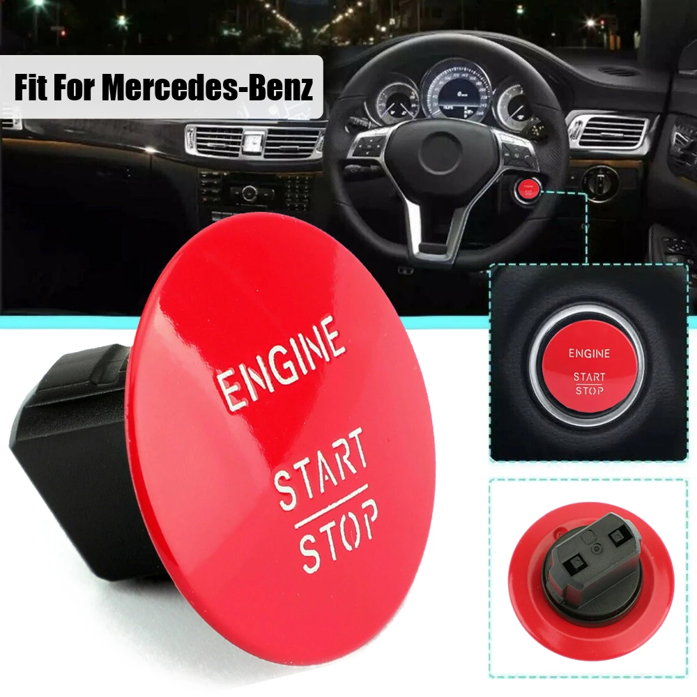 

Car Engine Keyless Start＆Stop Push Button Switch 2215450714 Red Start Stop Push Button Ignition Switch Keyless For -Benz