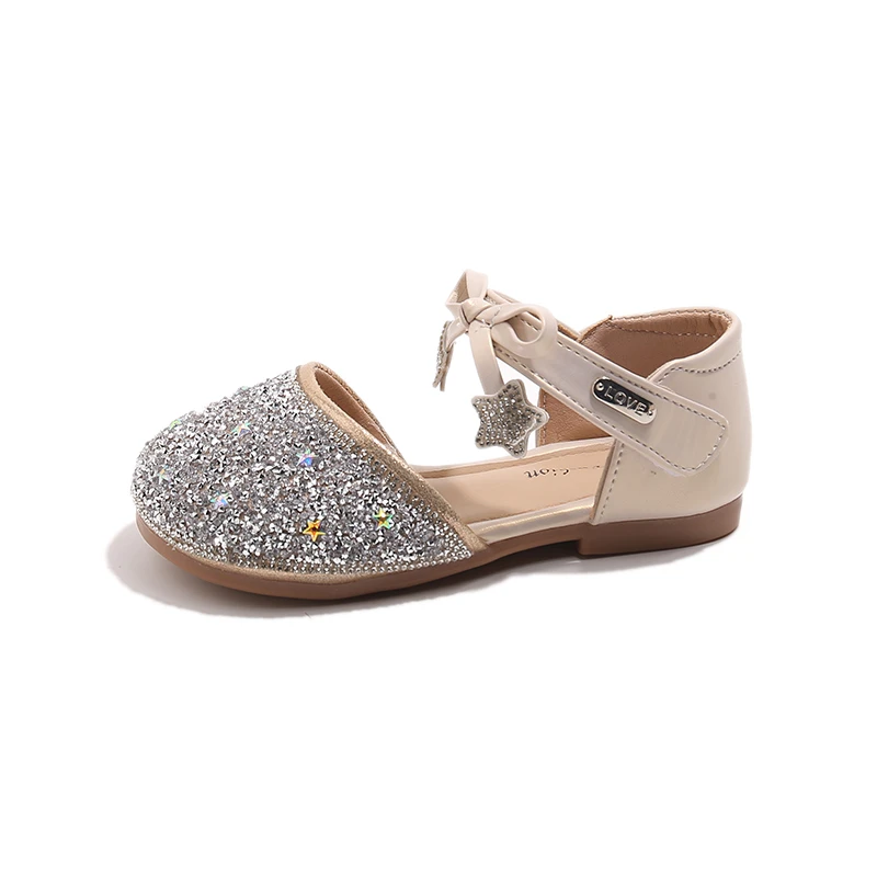 Girls Leather Mary Janes Shoes with Bow Knot