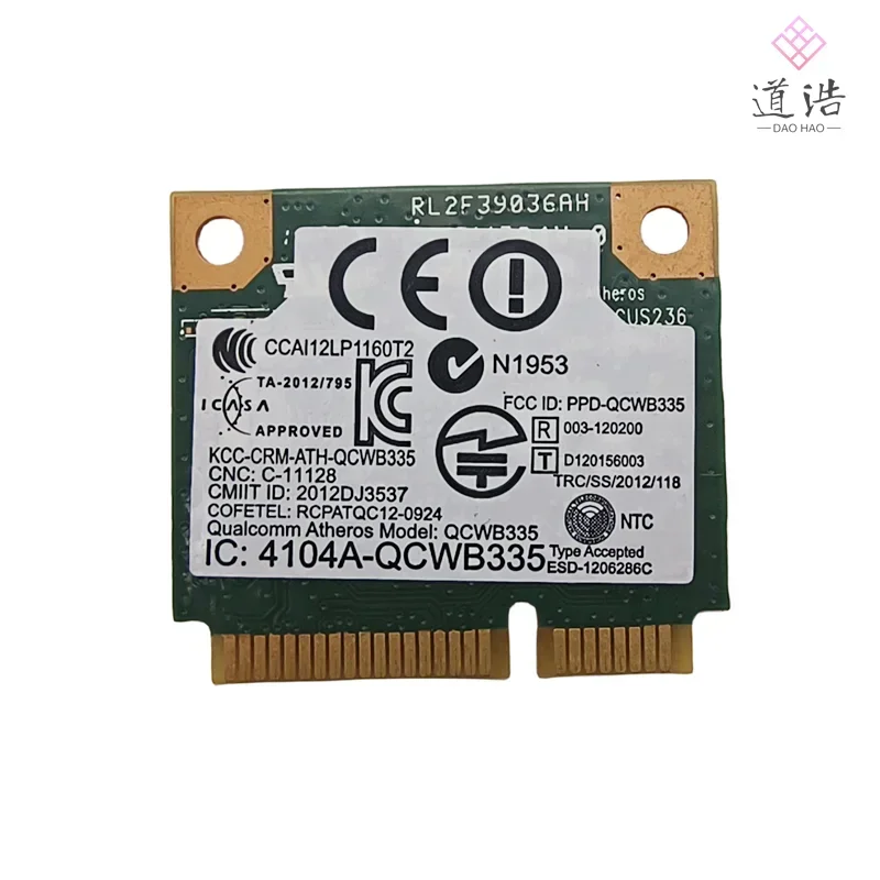 For Dell DW1705 Qualcomm Atheros QCWB335 WLAN WiFi Wireless Mini CN-0C3Y4J 0C3Y4J C3Y4J 1 Sc2a2bcb239b04865aa2657acb1271b46R