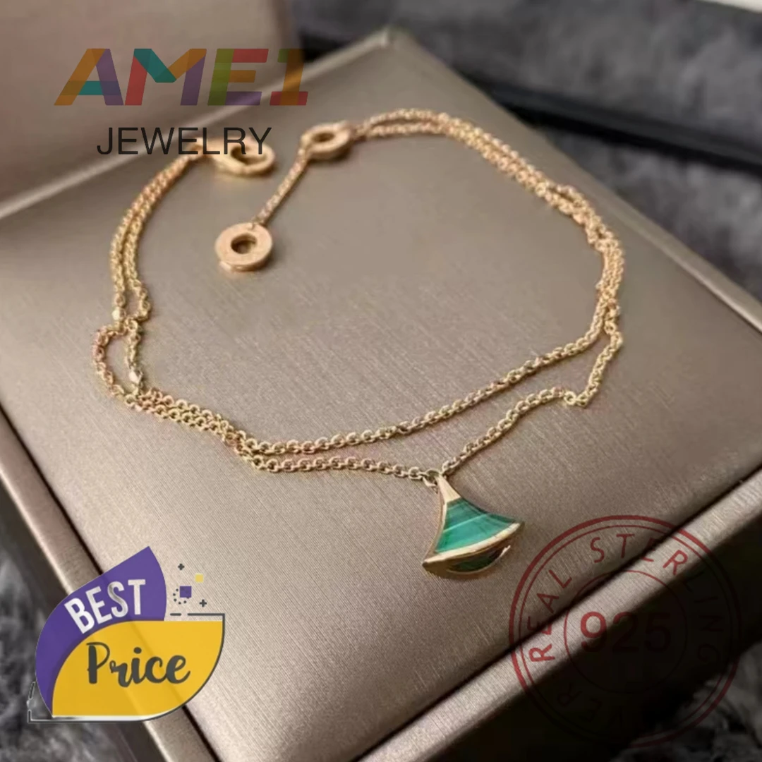

2024 New Hot Selling Brand S925 Silver Rose Gold Fan Shaped Ceramic Women's Bracelet Fashion Trend Birthday Party Gift