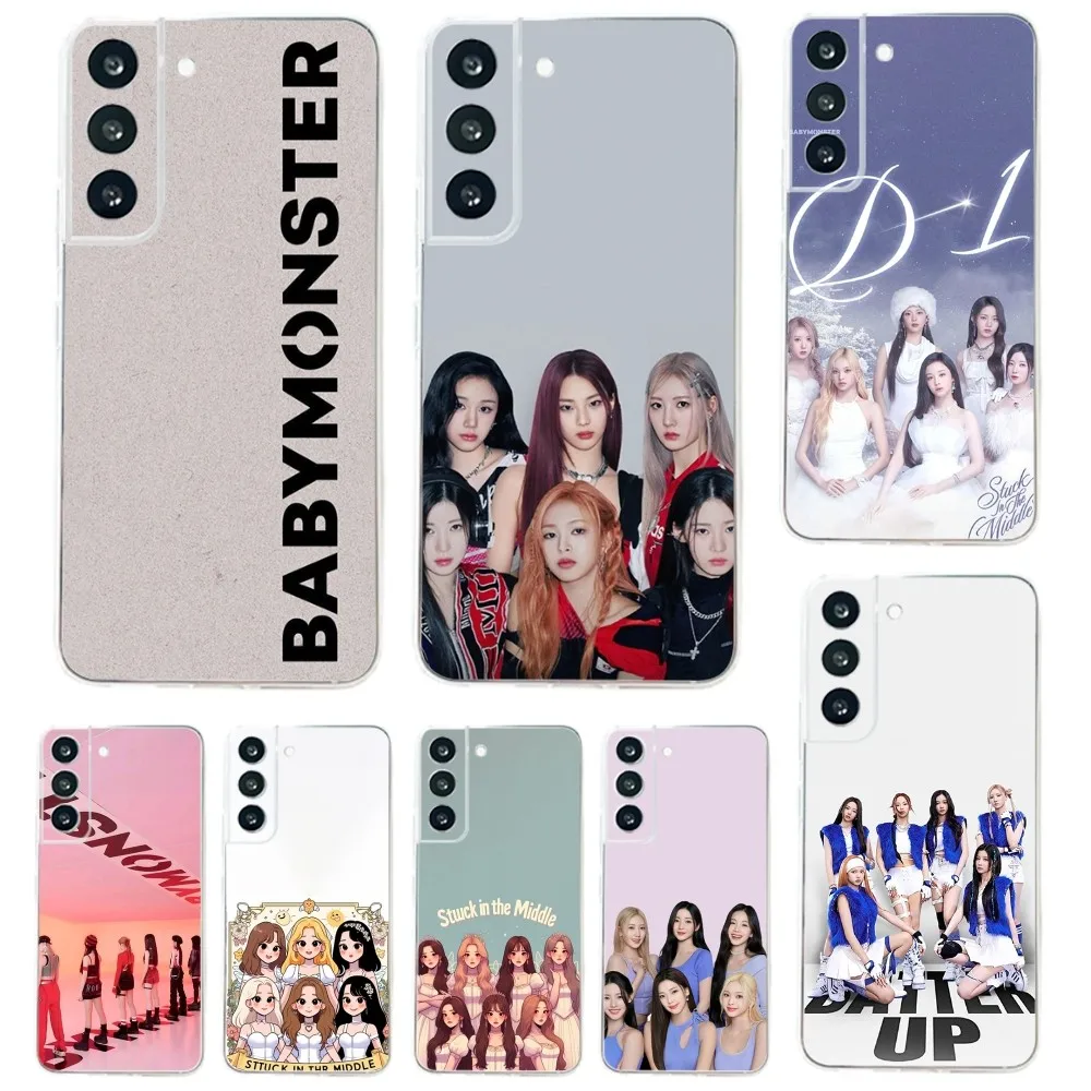 Custodia Per Telefono Kpop B-Babymonster Per Samsung Galaxy A71,70,52,51,40,31,A50,30S,21S,03S, Note20Cover Ultra Trasparente