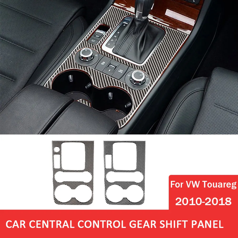 

Car Central Control Gear Shift Panel Trim Sticker for Volkswagen VW Touareg 2010-2018 Carbon Fiber Auto Interior Accessories