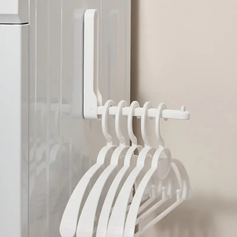 Wall Hangers For Clothes Punch Free Foldable Drying Rack Coat Racks Retractable Hanger Rack For Balcony 2