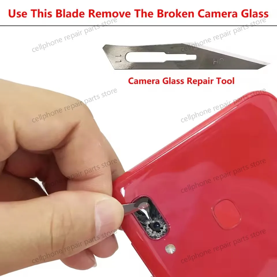 Premium Rear Camera Glass Lens Replacement Kit with Adhesive and Repair Tool