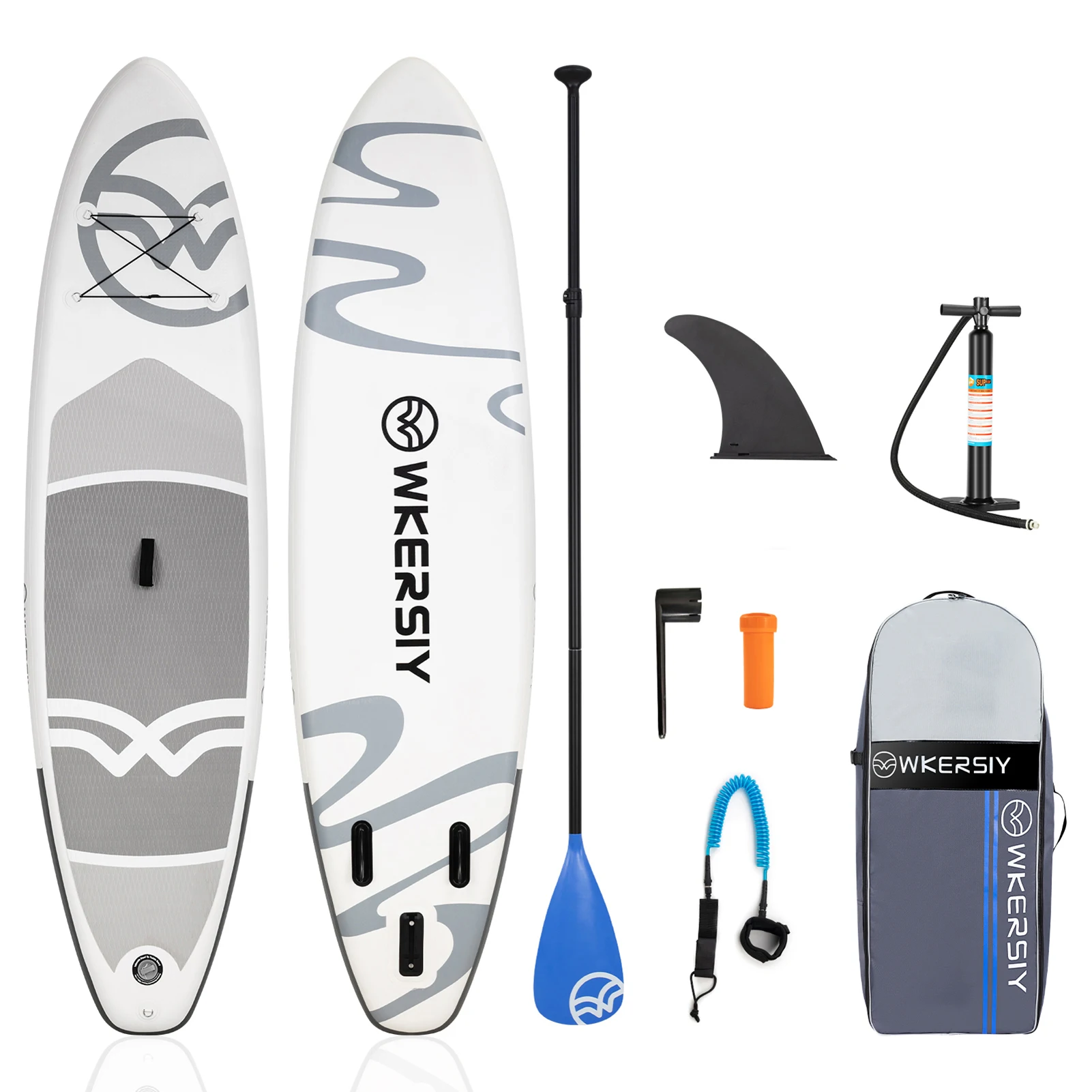 D3SEA 11' Inflatable Stand Up Paddle Board (SUP) - All-Access Kit With Paddle, Pump, Backpack For Beginners & All Levels