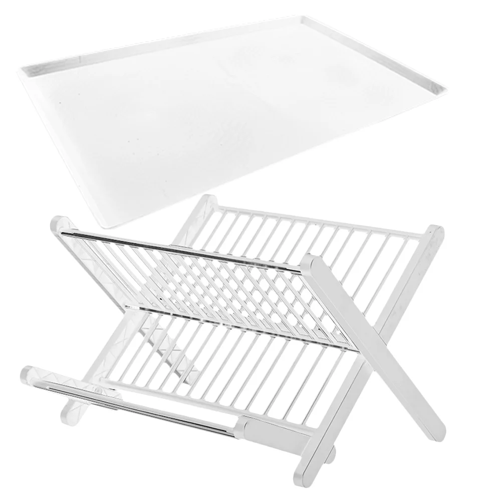 

Folding Dish Rack Bamboo Drying Rack Holder Utensil Drainer Drainboard Drying Drainer Storage Kitchen Organizer Rack Holder