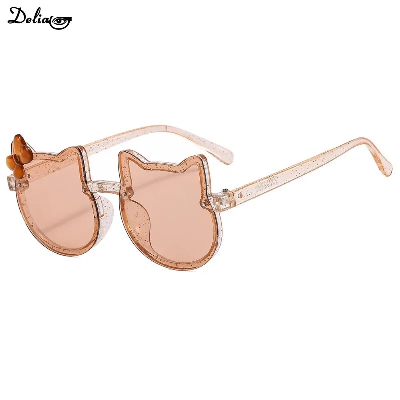 Summer Children Cute Kitty Sunglasses Acrylic Bow Outdoor UV Protection Sun Glasses Baby Girls Classic Kids Boy UV400 Eyewear