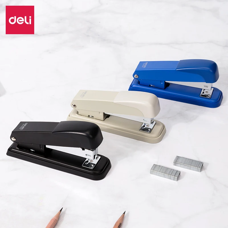 

Deli Fashion Office Stapler No.12 Half Strip Stapler 24/6 & 26/6 Smooth Stapling Stationery Office Supply Staples Grapadora