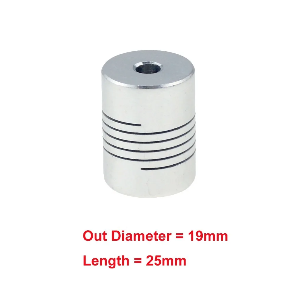 

CNC Motor Jaw Shaft Coupler Coupling 5mm To 8mm Flexible OD 19x25mm 3/4/5/6/6.35/7/8/10mm Aluminium for 3D printer part