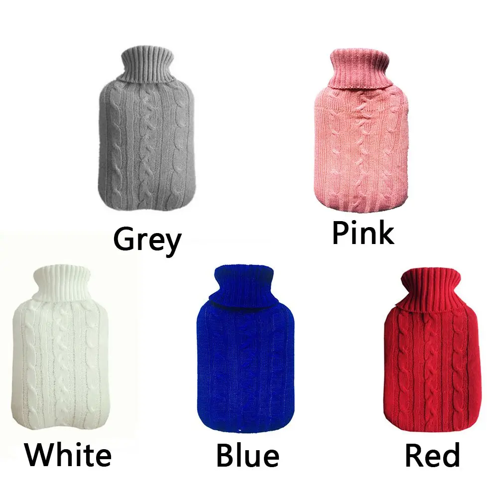 Bouillotte Caoutchouc Naturelle Avec Housse Polaire - Chaud Et Doux Pour L'hiver