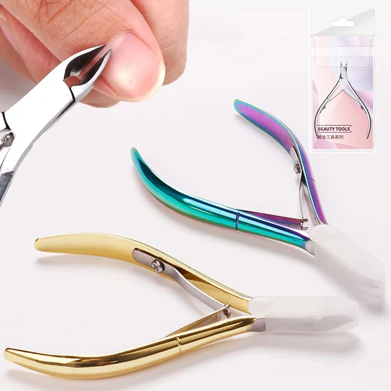 Cortador profesional de cutículas, pinzas para uñas, tijeras para manicura y pedicura, herramienta para el crecimiento de cutículas, 1 unidad