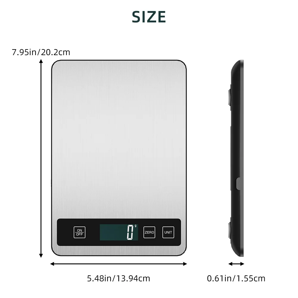 Digital Kitchen Scales Stainless Steel 6