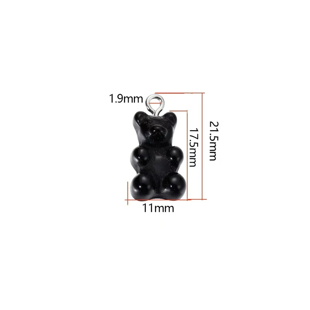 10Pcs 14 Colors Cute Animal Gummy Bear Resin Charms For Making Drop Earrings Pendants Necklaces Keychain DIY Jewelry Findings resin charms