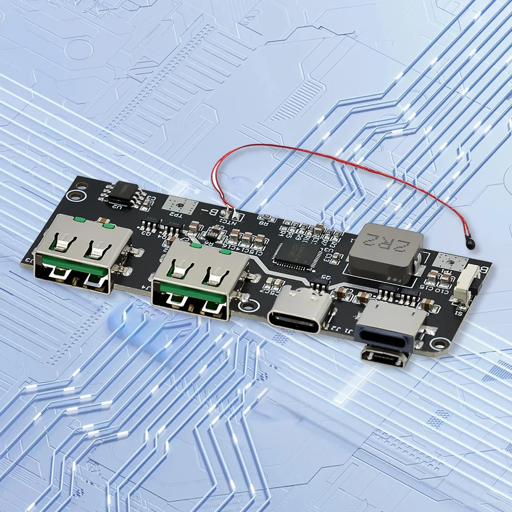 QC4.0 QC3.0 듀얼 USB 22.5W 마이크로/타입-C USB 모바일 보조배터리 모바일 보조배터리 회로 기판 고속 충전 모바일 전원 모듈