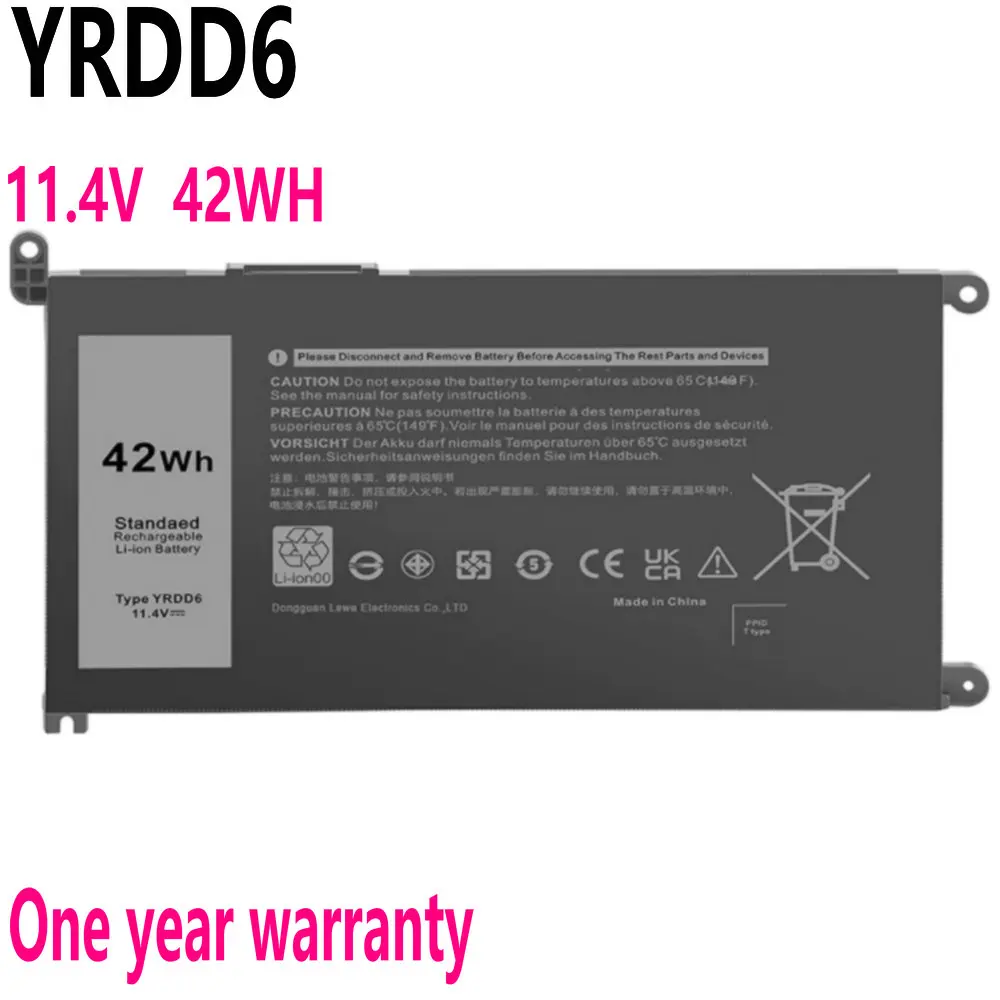 

New YRDD6 Battery for Dell Vostro 3491 3501 3590 3490 3591 5490 5581 5481 3400 3405 3500 3593 Latitude 3300 3401 3379 Laptop