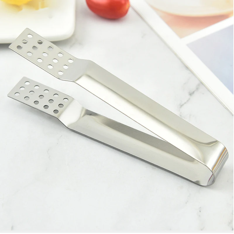 Tea Bag Clip Stainless Steel Thickened Lemon Tweezer Ice Sugar Barbecue Clip Home Kitchen Gadget Teaware Tong Squeezer Food