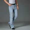 Spring 2024 Vintage Flared Jeans For Men Boot Cut Denim Jeans Classic Bell Bottom Casual Pants Fashion Light Blue Trousers 4
