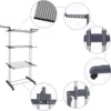 Clothes Drying Rack Folding Drying Rack Clothing 4 Tier Clothes Horses Rack Stainless Steel Laundry Drying Rack ﻿ 6