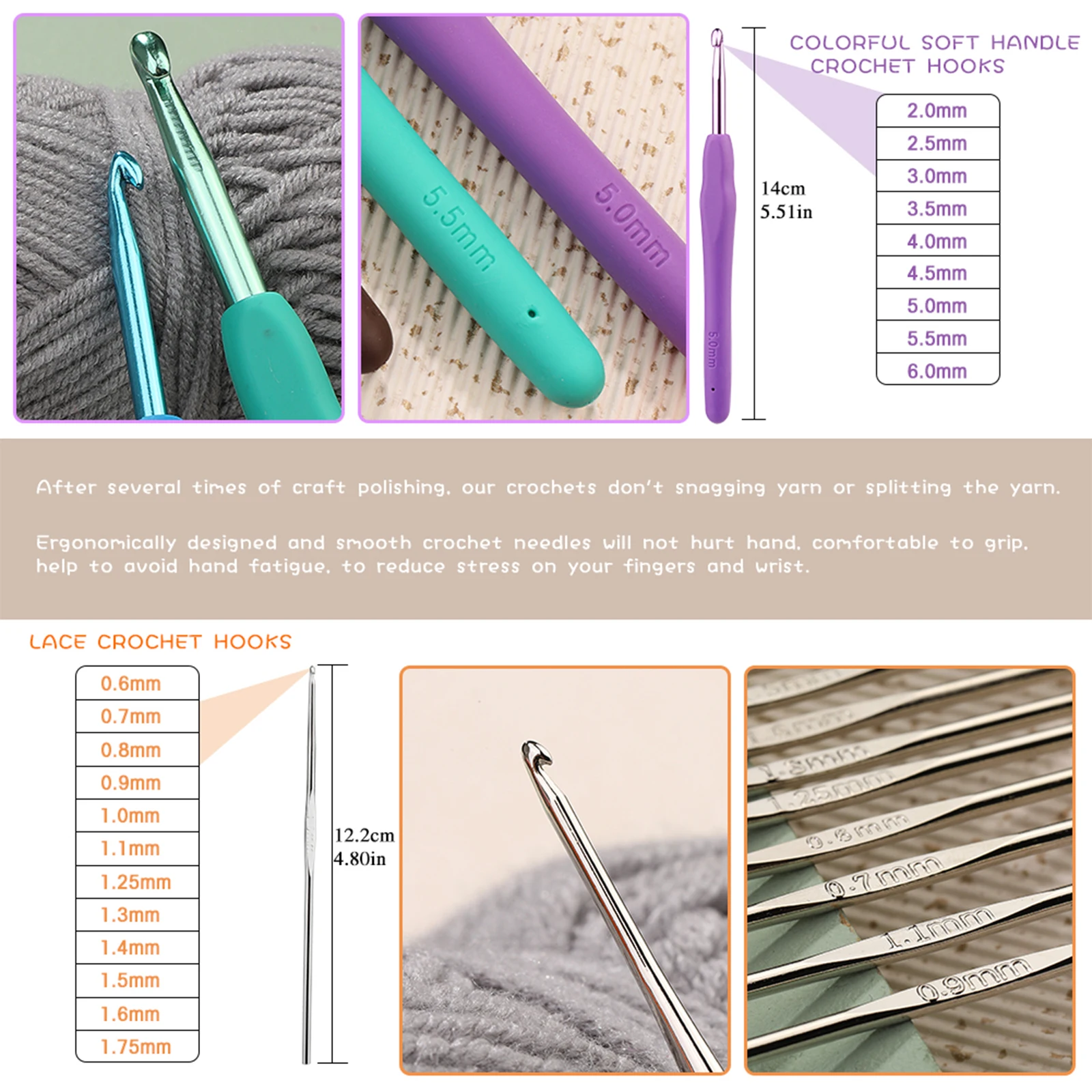 BUDDUR Crochet Knitting Kit With Crochet Needles And Cotton Thread For DIY Handmade Craft Working Professional Tools Set knitting needles crochet yarn crochet kit knitting supplies crochet needles knitting material weaving tools yarn holder knitting craft supplies knitting loom