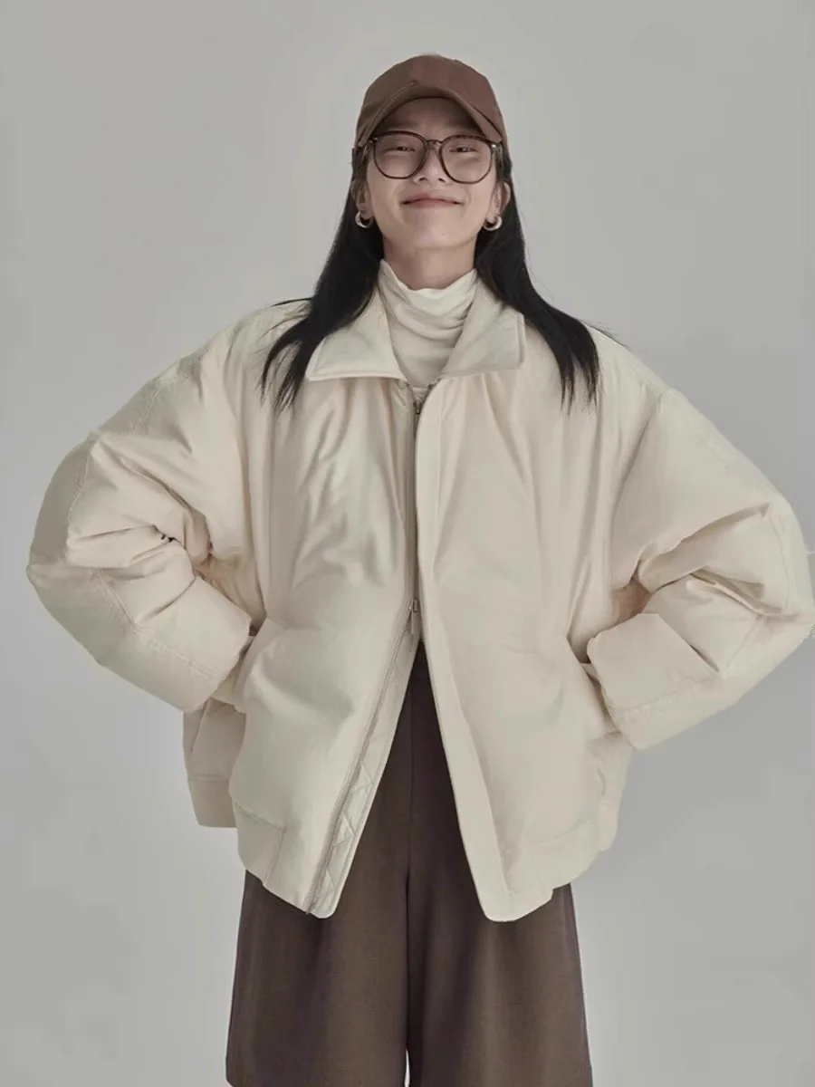 

2023 Loose Youthful-Looking White down Jacket Winter