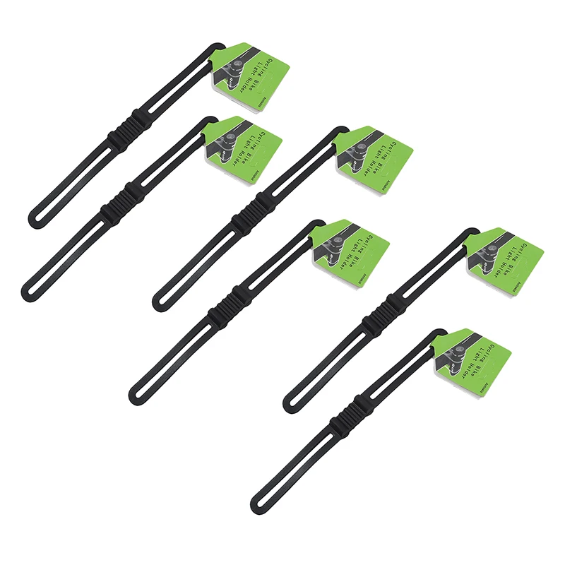 Pack of 6 Bike Band Silicone Phone Bicycles Straps Holder Fastening Straps Cycling Torch Bandages Reusable Accessories