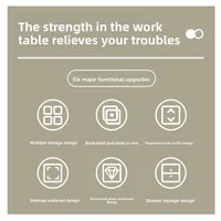 Desk, bookshelf, integrated computer desk, home bedroom, small table for students to learn to write 4