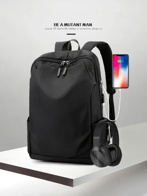 Mochila para ordenador portátil de gran capacidad para hombre, bolso Oxford  gris sólido para escuela secundaria, mochila multifuncional para  adolescentes y estudiantes universitarios, 15,6 - AliExpress