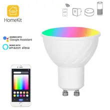 

Smart Home Tuya WiFi Smart Bulb Light Works With Amazon Alexa Google Home Voice Control Home 5w Smart RGB+CW+WW Led Light