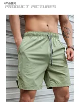 Summer new Men Light Weight Thin Short Pants Running Squat Fitness Shorts Men GYM Wear Quick-drying Beach Drawstring Shorts 1