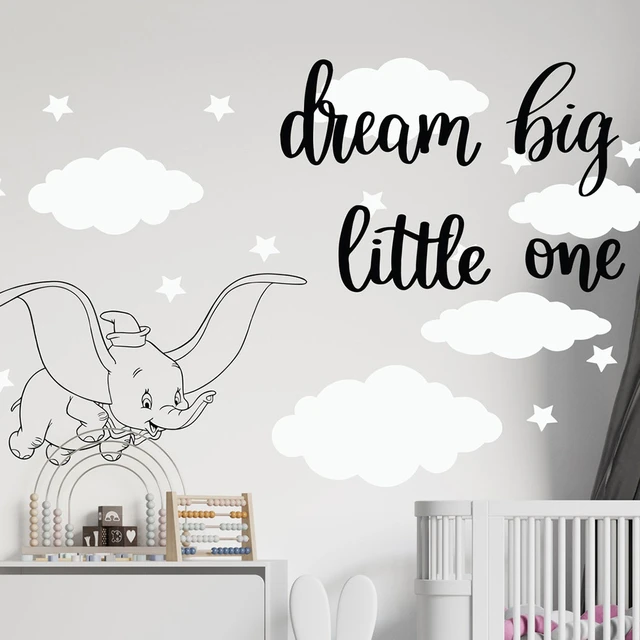 Sticker mural petit Ourson dans les Nuages - Déco chambre enfant