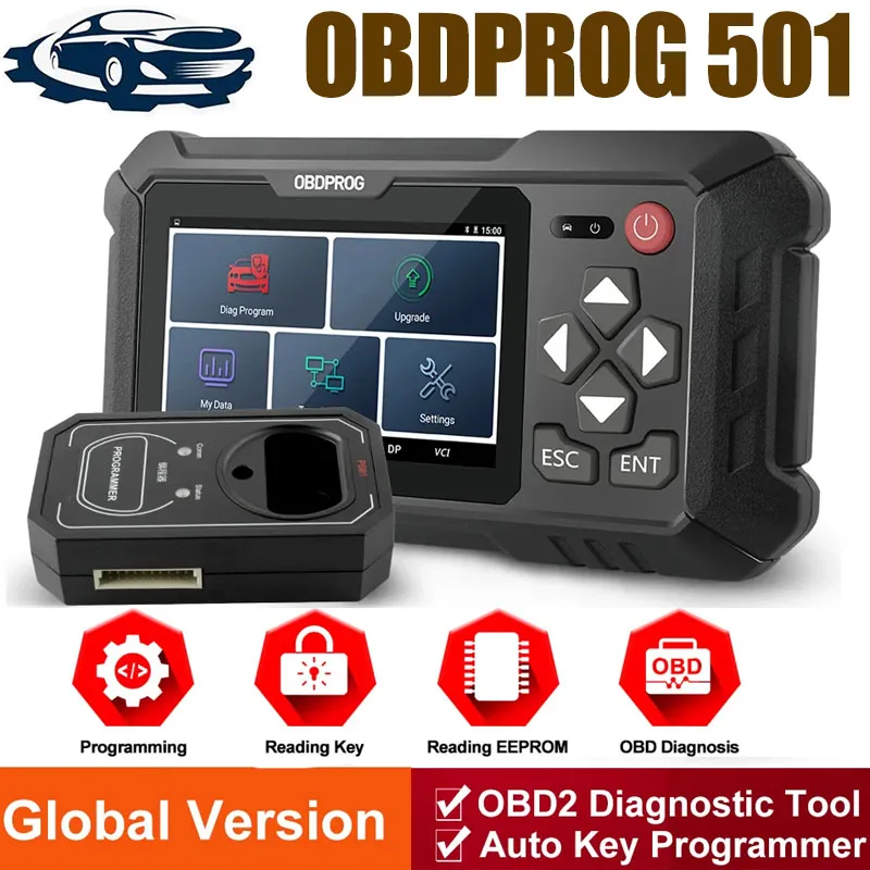 

OBDPROG 501 OBD2 автомобильный ключ, программатор, диагностический инструмент, иммобилайзер, считыватель штырьковых кодов, автомобильные смарт-ключи, дистанционная программа, автомобильные инструменты