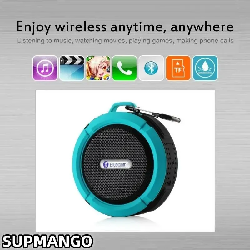Bluetooth Speaker Bluetooth-compatible Speaker Big Suction Cup Bluetooth Stereo Outdoor Sports Mini TF Subwoofer Portable Waterproof