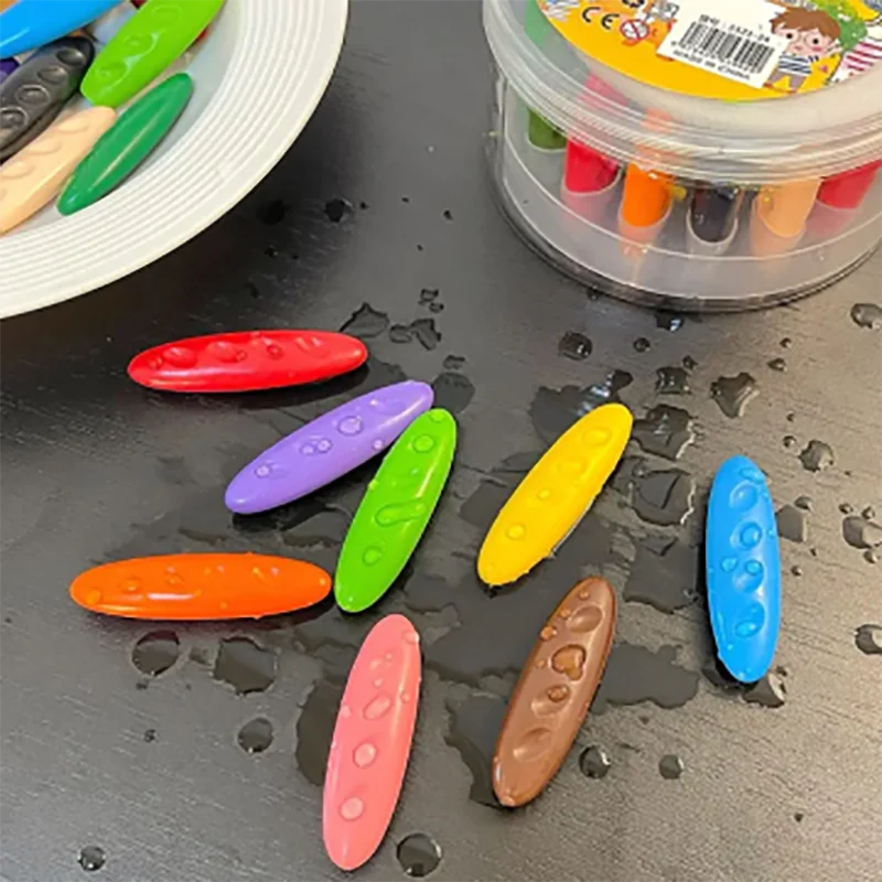 Washable Crayons 12/24/36 Colors Non-Toxic Not Dirty Hands Toddler Painting Creative for Kids Baby Coloring Art Supplies