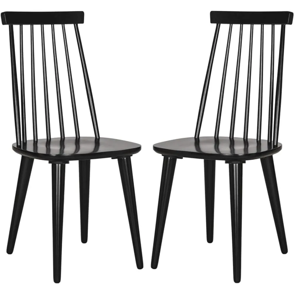 

Safavieh American Homes Collection Burris Country Farmhouse Wood Black Spindle Side Chair (Set of 2)