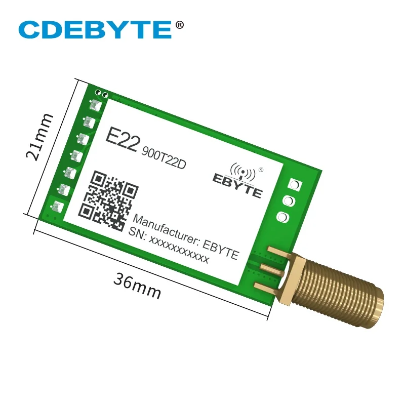 LoRa Module 915MHz 868MHz 22dBm RF Wireless FEC 5KM Long Distance E22-900T22D Antenna SMA-K Transceiver and Receiver