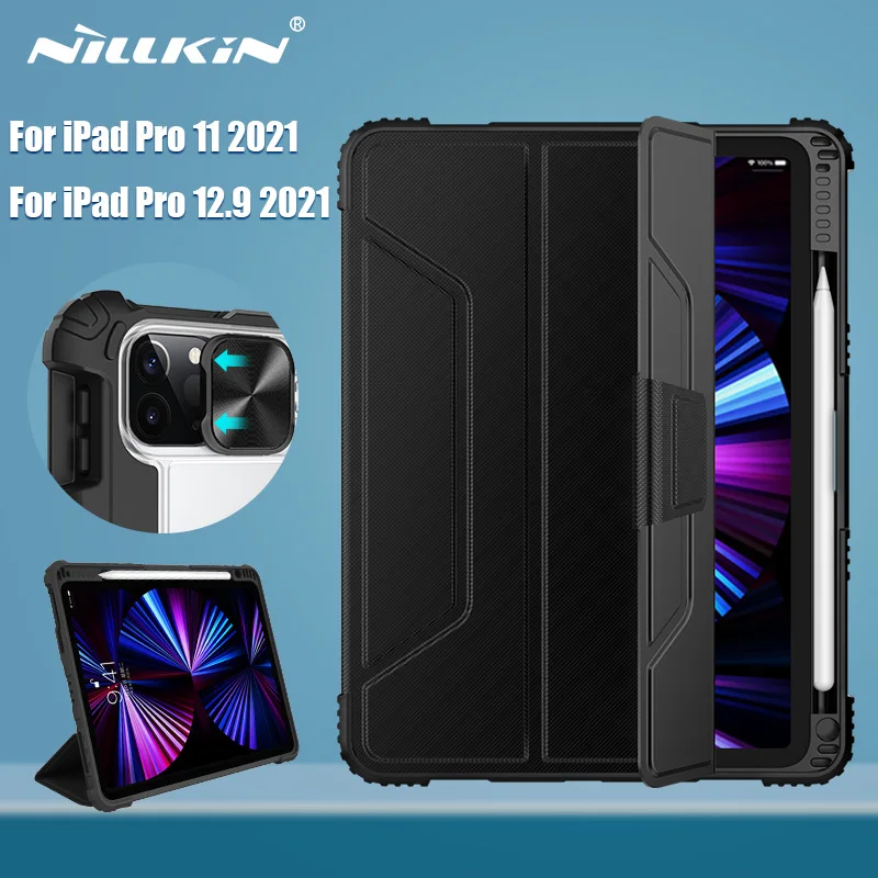 Nillkin-capa de Proteção de Câmera Magnética com Porta Lápis Ipad Pro 12 Ipad Pro 11 2023 2023 2023