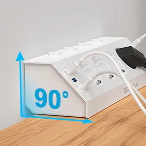 Eu Plug Multi-function power strip with desktop clamp 4 AC power outlets 4 USB-A and 2 USB-C 2 meter cable independent switches Sc2a4667541404e429daea6c6d5009c5av