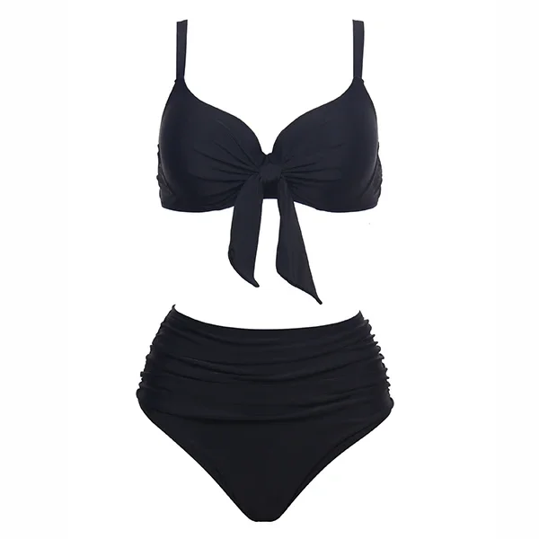 Andzhelika Push Up Mid Waist Bikini Sets Sexy Polka Dot Swimsuit Two Pieces Swimwear Women 2024 Beach Bathing Suits