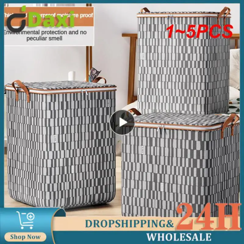 

1 ~ 5 шт., органайзеры для детской одежды с ручкой, тканевые сумки для хранения с крышками