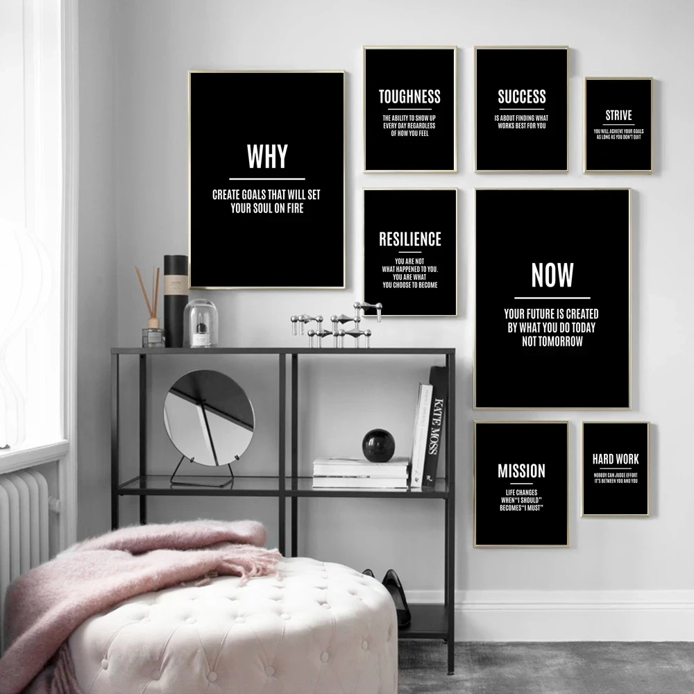 Mission Start Motivational Quotes Fitness Poster Home Decor