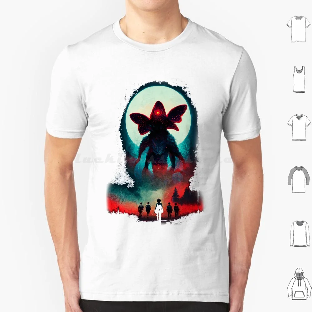 thumbnail image 1 of ( Demogorgon ) T Shirt 6xl Cotton Cool Tee Things Stranger Will Byers Mike Eleven Lucas Dustin 80s Hawkins Netflix 1980s 11, 1 of 5